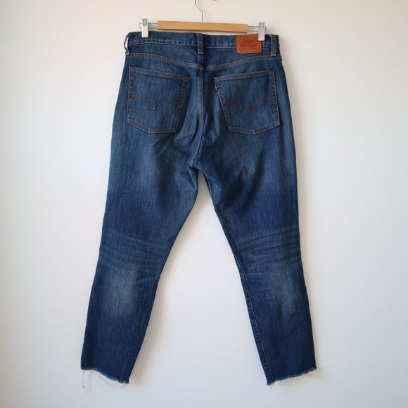 Levi's White Oak Cone Denim Selvedge Raw Hem Blue Jeans, Size 30 - Picture 6 of 16